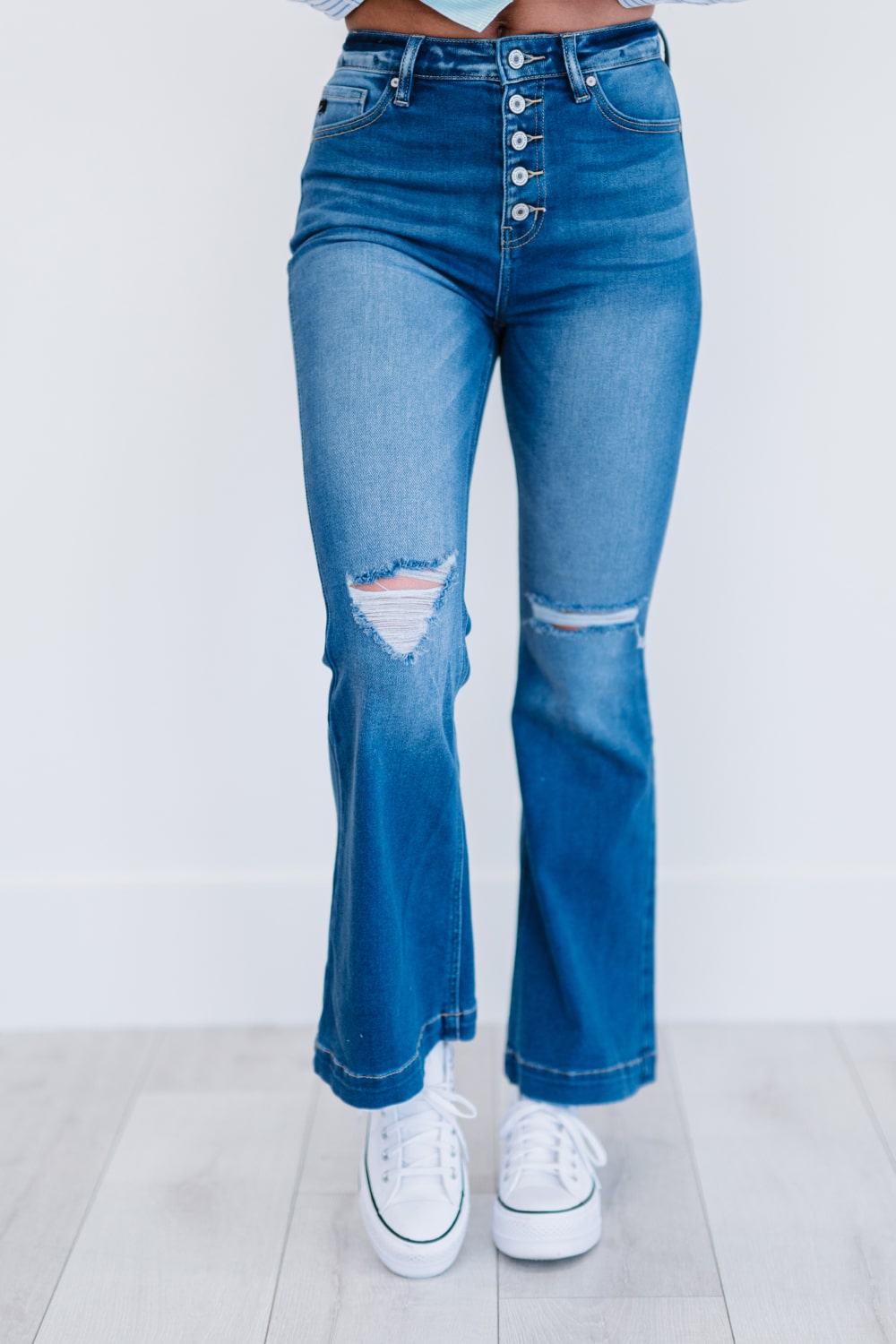 Denim Skies Run Flare Jeans