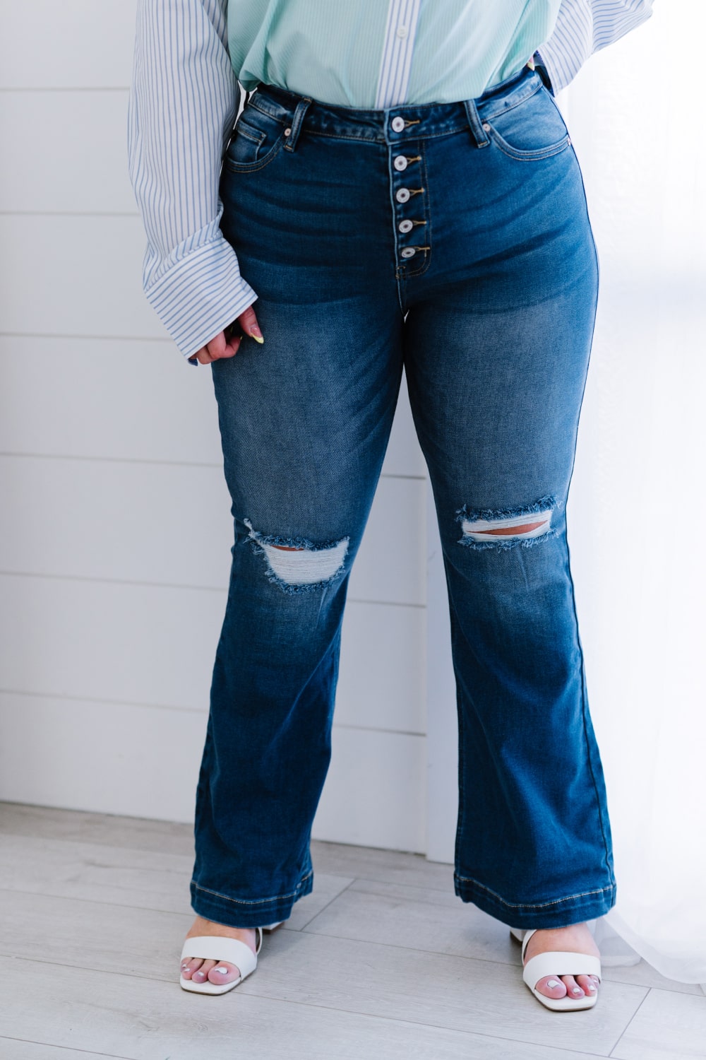 Denim Skies Run Flare Jeans